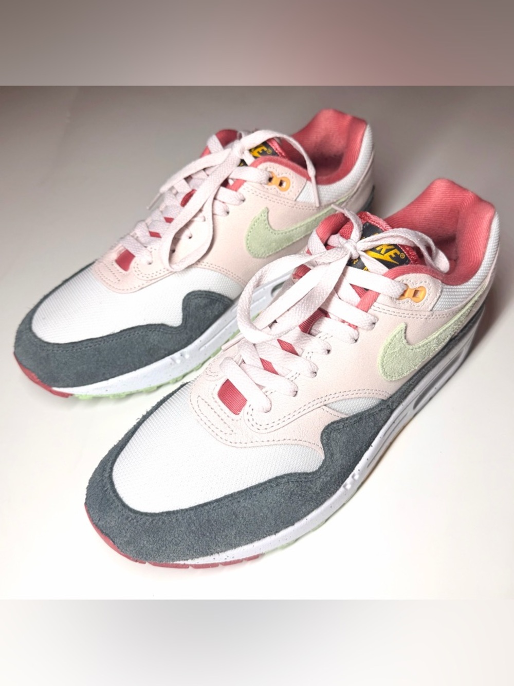 Nike Air Max 1 Easter Light Pink Vapor Green Sneakers Fz4133-640 Men’s Size - 10 - Picture 5 of 9